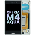 LCD Assembly With Frame for Sony Xperia M4 Aqua (Genuine) (White)