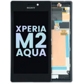 LCD Assembly With Frame for Sony Xperia M2 Aqua (Genuine) (Black)
