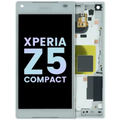 LCD Assembly With Frame For Sony Xperia Z5 Compact (Genuine OEM) (White)