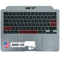 Top Case with Keyboard (ANSI US) For MacBook Air 13" A2681 (2022) (Used OEM Pull: Grade A) (Space Gray)