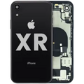 Back Housing W/ Charging Port Flex and Small Components Pre-Installed For iPhone XR (Used OEM Pull: Grade A) (Black)