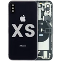 Back Housing W/ Charging Port Flex and Small Components Pre-Installed For iPhone XS (Used OEM Pull: Grade A) (Space Gray)