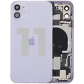 Back Housing W/ Charging Port Flex & Small Parts For iPhone 11 (Used OEM Pull: Grade B) (Purple)