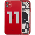 Back Housing W/ Charging Port Flex & Small Parts For iPhone 11 (Used OEM Pull: Grade B) (Red)