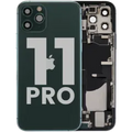 Back Housing W/ Charging Port Flex & Small Parts For iPhone 11 Pro (Used OEM Pull: Grade B) (Midnight Green)