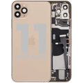 Back Housing W/ Charging Port Flex & Small Parts For iPhone 11 Pro Max (Used OEM Pull: Grade B) (Gold)