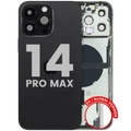 Back Housing W/ Charging Port Flex & Small Parts For iPhone 14 Pro Max (EU / Global Version) (Used OEM Pull: Grade C) (Space Black)