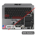 Top Case with Battery and Keyboard (ANSI US) For MacBook Pro 16" A2991 (2023) (Genuine OEM) (Space Gray)