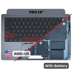 Top Case with Battery and Keyboard (ANSI US) For MacBook Pro 14" A3112 (2024) (Genuine OEM) (Space Black)