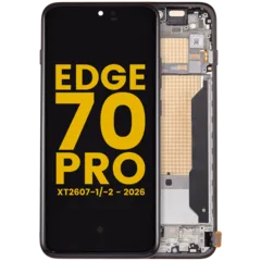 OLED Assembly With Frame For Motorola Edge 70 Pro (XT2607-1/-2 / 2026) (Refurbished) (Chicory Coffee)