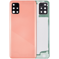 Back Cover Glass With Camera Lens For Samsung Galaxy A51 4G (A515 / 2019) (Aftermarket Plus) (Prism Crush Pink)