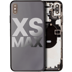Back Housing W/ Small Components Pre-Installed For iPhone XS Max (Used OEM Pull: Grade B) (Space Gray)