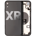 Back Housing W/ Small Components Pre-Installed For iPhone XR (Used OEM Pull: Grade A) (Black)