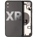 Back Housing W/ Small Components Pre-Installed For iPhone XR (Used OEM Pull: Grade B) (Black)