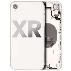 Back Housing W/ Small Components Pre-Installed For iPhone XR (Used OEM Pull: Grade B) (White)