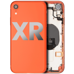 Back Housing W/ Small Components Pre-Installed For iPhone XR (Used OEM Pull: Grade C) (Coral)