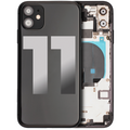 Back Housing W/ Small Components Pre-Installed For iPhone 11 (Used OEM Pull: Grade A) (Black)