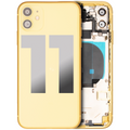 Back Housing W/ Small Components Pre-Installed For iPhone 11 (Used OEM Pull: Grade A) (Yellow)