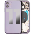 Back Housing W/ Small Components Pre-Installed For iPhone 11 (Used OEM Pull: Grade B) (Purple)