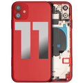 Back Housing W/ Small Components Pre-Installed For iPhone 11 (Used OEM Pull: Grade B) (Red)