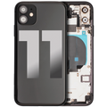 Back Housing W/ Small Components Pre-Installed For iPhone 11 (Used OEM Pull: Grade C) (Black)