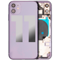 Back Housing W/ Small Components Pre-Installed For iPhone 11 (Used OEM Pull: Grade C) (Purple)