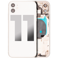 Back Housing W/ Small Components Pre-Installed For iPhone 11 (Used OEM Pull: Grade C) (White)