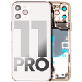 Back Housing W/ Small Components Pre-Installed For iPhone 11 Pro (Used OEM Pull: Grade B) (Silver)