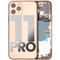 Back Housing W/ Small Components Pre-Installed For iPhone 11 Pro (Used OEM Pull: Grade B) (Gold)
