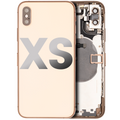 Back Housing W/ Small Components Pre-Installed For iPhone XS (Used OEM Pull: Grade B) (Gold)