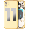 Back Housing W/ Small Components Pre-Installed For iPhone 11 (Used OEM Pull: Grade C) (Yellow)