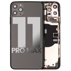 Back Housing W/ Small Components Pre-Installed For iPhone 11 Pro Max (Used OEM Pull: Grade A) (Space Gray)