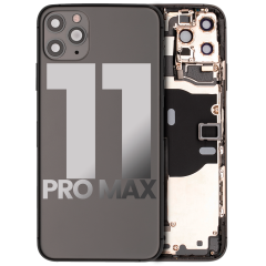 Back Housing W/ Small Components Pre-Installed For iPhone 11 Pro Max (Used OEM Pull: Grade B) (Space Gray)