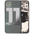 Back Housing W/ Small Components Pre-Installed For iPhone 11 Pro Max (Used OEM Pull: Grade B) (Midnight Green)