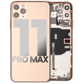 Back Housing W/ Small Components Pre-Installed For iPhone 11 Pro Max (Used OEM Pull: Grade C) (Gold)