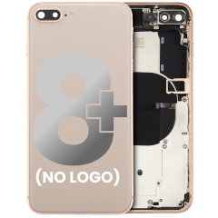 Back Housing With Small Components Pre-Installed For iPhone 8 Plus (No Logo) (Aftermarket Plus) (Gold)