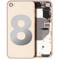Back Housing W/ Small Components Pre-Installed For iPhone 8 (Used OEM Pull: Grade A) (Gold)