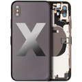 Back Housing W/ Small Components Pre-Installed For iPhone X (Used OEM Pull: Grade A) (Space Gray)
