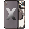 Back Housing W/ Small Components Pre-Installed For iPhone X (Used OEM Pull: Grade B) (Space Gray)