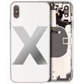 Back Housing W/ Small Components Pre-Installed For iPhone X (Used OEM Pull: Grade B) (Silver)