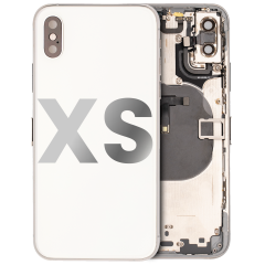 Back Housing W/ Small Parts For iPhone XS (Used OEM Pull: Grade A) (Silver)