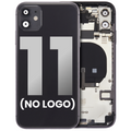 Back Housing W/ Small Components Pre-Installed For iPhone 11 (No Logo) (Aftermarket Plus) (Black)