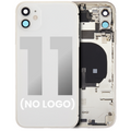 Back Housing W/ Small Components Pre-Installed For iPhone 11 (No Logo) (Aftermarket Plus) (White)