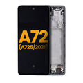 OLED Assembly With Frame For Samsung Galaxy A72 (A725 / 2021) (Refurbished) (Awesome Black)