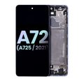 OLED Assembly With Frame For Samsung Galaxy A72 (A725 / 2021) (Service Pack) (Awesome Violet)