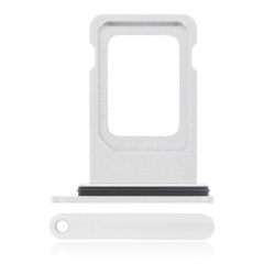 Single Sim Card Tray For iPhone XR (White)