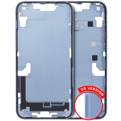 Mid-Frame Housing W/ Small Parts For iPhone 14 Plus (US Version) (Used OEM Pull: Grade A) (Blue)