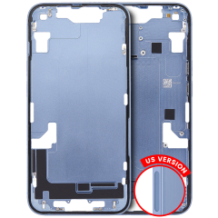 Mid-Frame Housing W/ Small Parts For iPhone 14 (US Version) (Used OEM Pull: Grade A) (Blue)