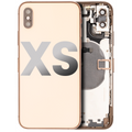 Back Housing W/ Small Components Pre-Installed For iPhone XS (Used OEM Pull: Grade A) (Gold)