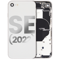 Back Housing W/ Small Components Pre-Installed For iPhone SE (2022) (Used OEM Pull: Grade B) (Starlight)
